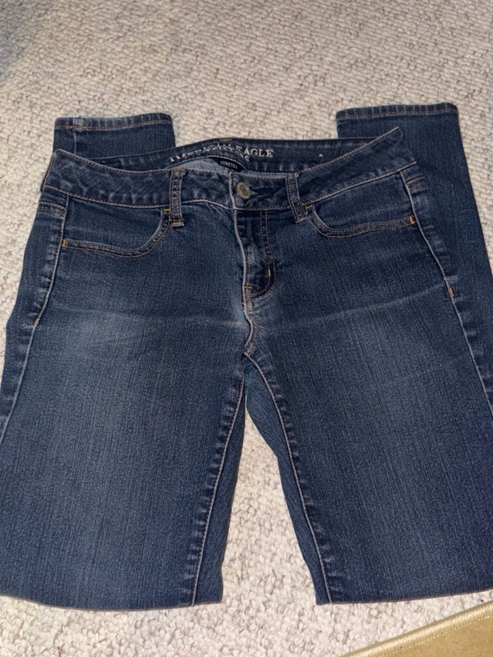 American Eagle Outfitters Women's Dark Blue Slim Jeans
